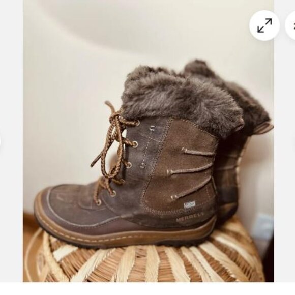 Merrell Womens Size 9.5 Decora Sonata Winter Boots Waterproof Insulated 200 Gram - Picture 1 of 7